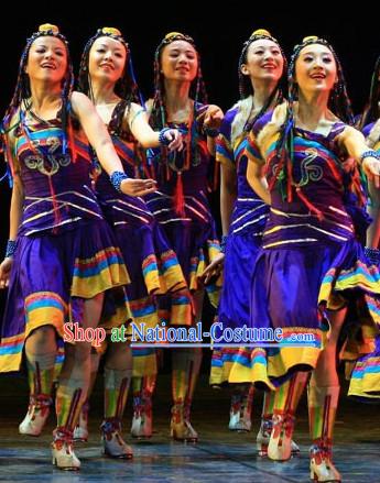 Traditional Ethnic Mongolian Dancing Costumes for Girls