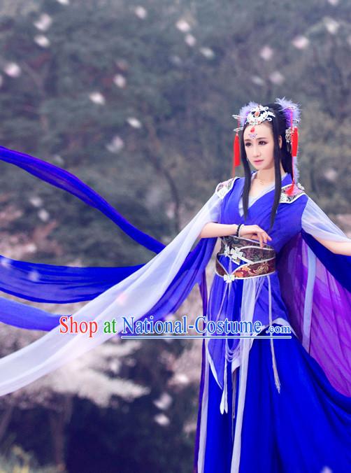 Ancient Chinese Princess Clothing and Hair Accessories Complete Set for Women Girls Kids Adults