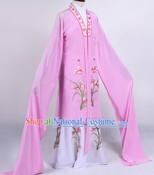 Chinese Opera Costumes Huangmei Opera Stage Performance Costume Chinese Traditional Hua Dan Costume Drama Costumes and Hat Complete Set for Women