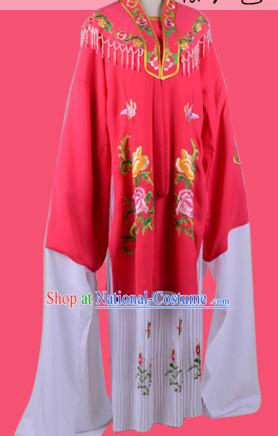 Chinese Opera Costumes Huangmei Opera Stage Performance Costume Chinese Traditional Shuixiu Costume Drama Costumes and Hat Complete Set