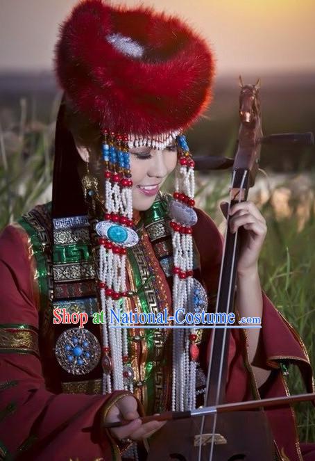 Chinese Traditional Mongolian Hat for Women