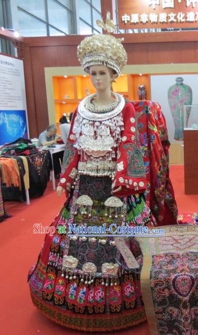 Chinese Traditional Ethnic Miao National Costumes Complete Set