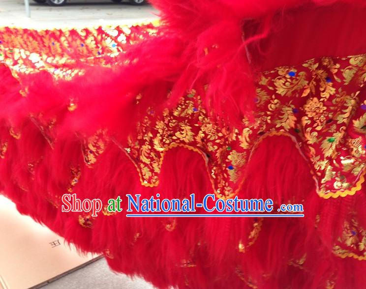 Top Asian Chinese Lion Dance Troupe Performance Suppliers Pants Equipments Art Instruments Lion Tail Costumes Set