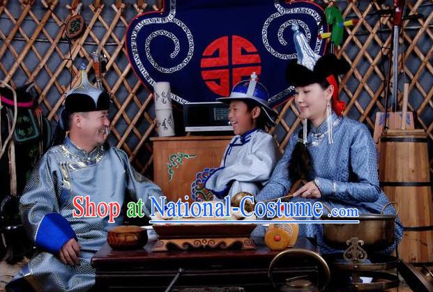 Traditional Chinese Ethnic National Costumes Complete Set for Couple