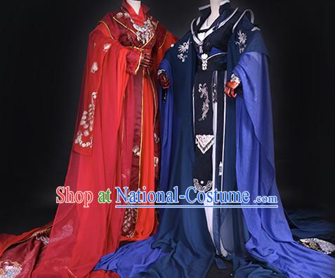 Ancient Chinese Queen Clothing Traditional Chinese Princess Clothes Dresses Tangzhuang Empress Wedding Han Fu Complete Set for Women