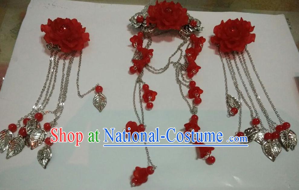 Traditional Chinese Princess Flower Hair Accessories