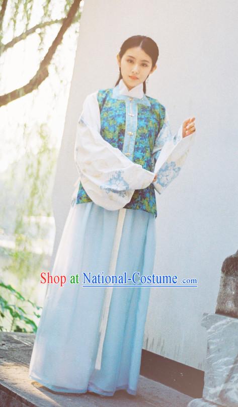 Ancient Chinese Ming Dynasty Clothing Chinese National Costumes Ancient Chinese Costume Traditional Chinese Clothes Complete Set for Women Girls