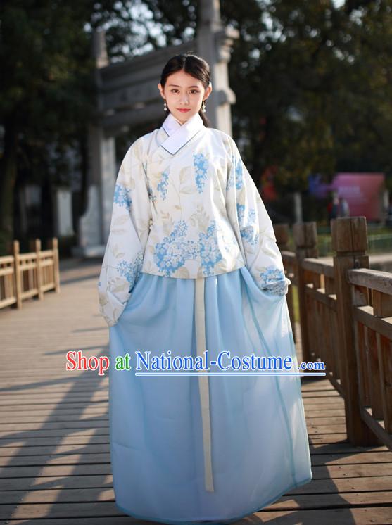 Ancient Chinese Ming Dynasty Clothing Chinese National Costumes Ancient Chinese Costume Traditional Chinese Clothes Complete Set for Women Girls