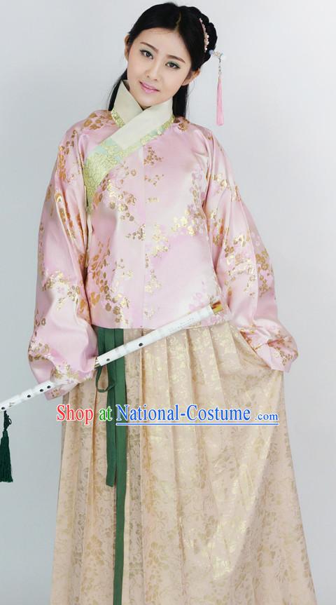 Ancient Chinese Ming Dynasty Clothing Chinese National Costumes Ancient Chinese Costume Traditional Chinese Clothes Complete Set for Women Girls