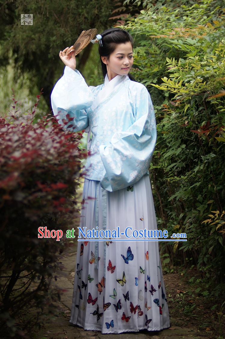 Ancient Chinese Ming Dynasty Clothing Chinese National Costumes Ancient Chinese Costume Traditional Chinese Clothes Complete Set for Women Girls