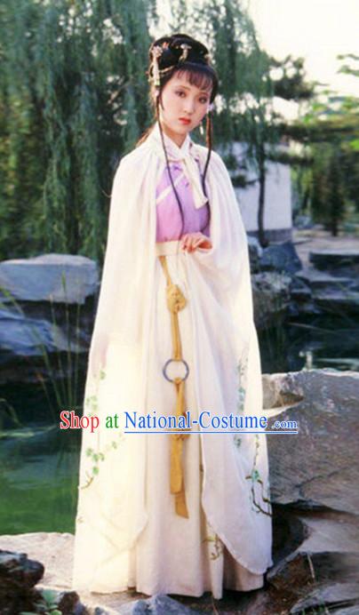 Top Chinese Ancient Lin Daiyu Costume in Women s Theater and Reenactment Costumes Ancient Chinese Clothes and Hair Jewelry Complete Set for Girls Children Adults