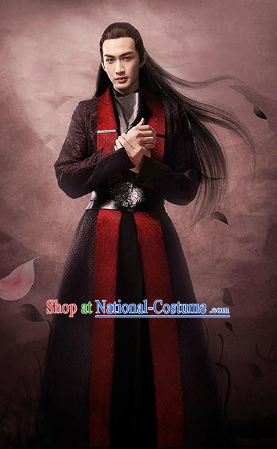 Ancient Chinese TV Drama Men s Clothing _ Apparel Chinese Traditional Dress Theater and Reenactment Costumes and Coronet Complete Set for Men