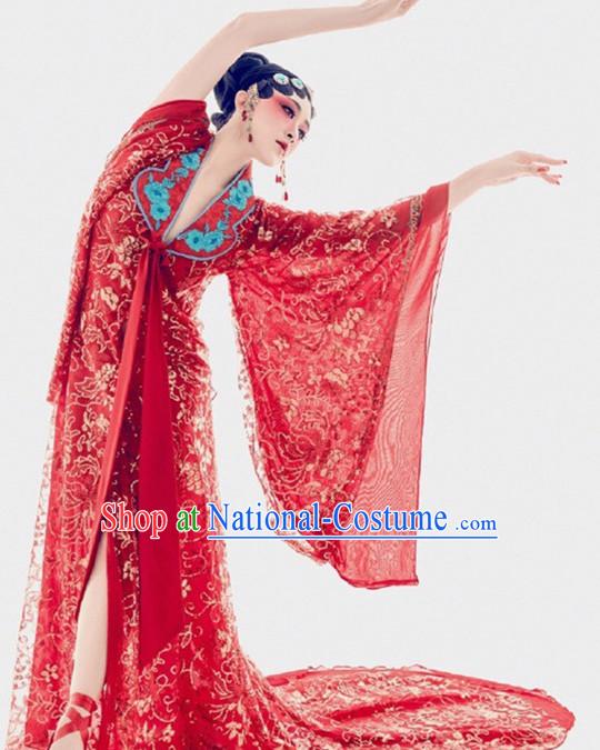 Chinese Opera Women s Clothing _ Apparel Chinese Traditional Dress Theater and Reenactment Costumes and Headwear Complete Set