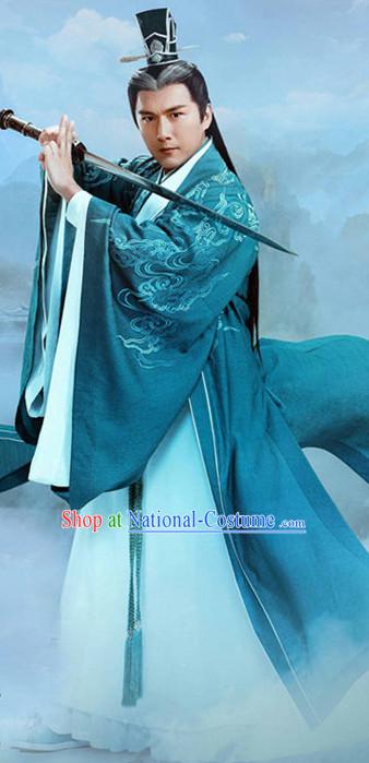 Chinese Ancient Emperor Men s Clothing _ Apparel Chinese Traditional Dress Theater and Reenactment Costumes and Headwear Complete Set