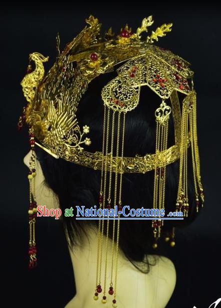 Top Chinese Princess Phoenix Hair Style China Hairpieces Chinese Traditional Hairpins Bridal Hat