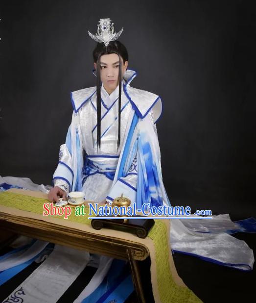 Chinese Traditional Stage Performance Hanfu Cosplay Prince Costume Chinese Cosplay Hanfu Halloween Costume Party Costume Fancy Dress