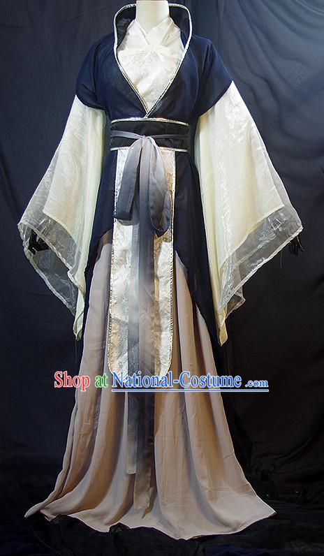 Chinese Ancient Han Fu Royal Clothing Robes Tunics Accessories Traditional China Clothes Adults Kids