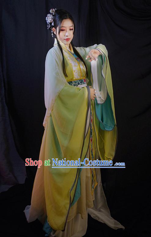 Chinese Ancient Han Fu Royal Clothing Robes Tunics Accessories Traditional China Clothes Adults Kids