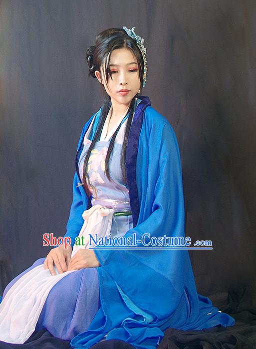 Chinese Ancient Han Fu Clothing Robes Tunics Accessories Traditional China Clothes Adults Kids