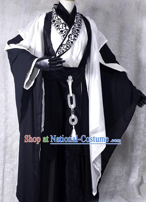 Chinese Ancient Han Fu Prince Clothing Robes Tunics Accessories Traditional China Clothes Adults Kids