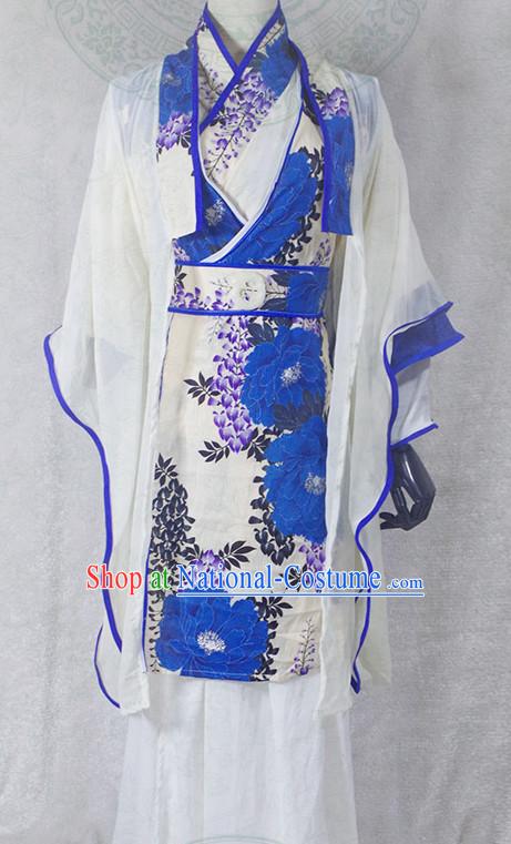 Chinese Ancient Han Fu Princess Clothing Robes Tunics Accessories Traditional China Clothes Adults Kids