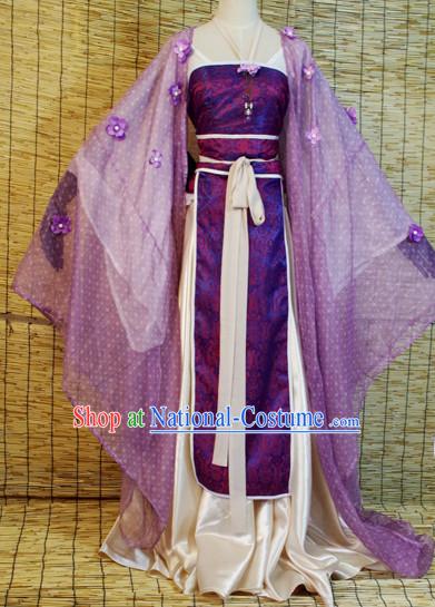 Chinese Ancient Han Fu Princess Clothing Robes Tunics Accessories Traditional China Clothes Adults Kids