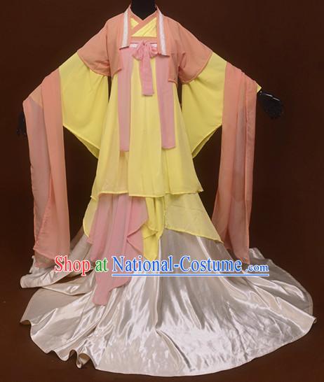 Chinese Ancient Han Fu Noblewoman Clothing Robes Tunics Accessories Traditional China Clothes Adults Kids