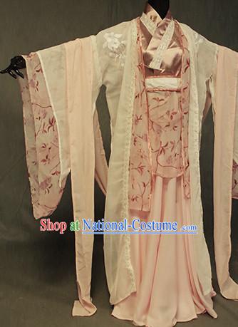 Chinese Ancient Han Fu Fairy Clothing Robes Tunics Accessories Traditional China Clothes Adults Kids