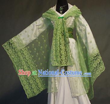 Chinese Ancient Han Fu Fairy Clothing Robes Tunics Accessories Traditional China Clothes Adults Kids