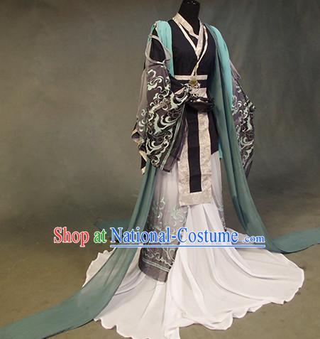 Chinese Ancient Han Fu Clothing Robes Tunics Accessories Traditional China Clothes Adults Kids