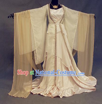 Chinese Ancient Han Fu Clothing Robes Tunics Accessories Traditional China Beauty Clothes Adults Kids