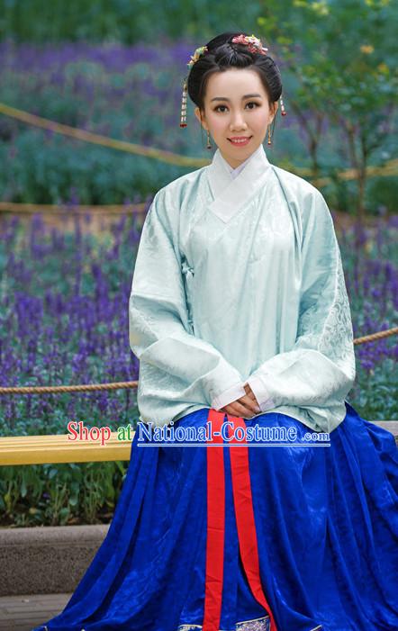 Chinese Hanfu Dress China Hanfu Costume Histroical Dresses Traditional Hanfu Wedding Ceremony Chinese Culture Clothing Complete Set