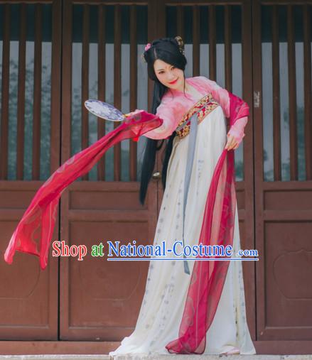 Chinese Tang Dynasty Hanfu Dress China Hanfu Costume Histroical Dresses Traditional Hanfu Wedding Ceremony Chinese Culture Clothing Complete Set