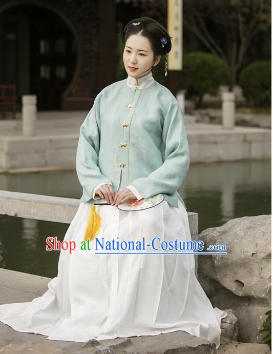 Chinese Ming Dynasty Hanfu Dress China Hanfu Costume Histroical Dresses Traditional Hanfu Wedding Ceremony Chinese Culture Clothing Complete Set