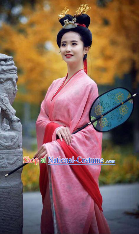 Chinese Han Dynasty Hanfu Dress China Hanfu Costume Histroical Dresses Traditional Hanfu Wedding Ceremony Chinese Culture Clothing Complete Set