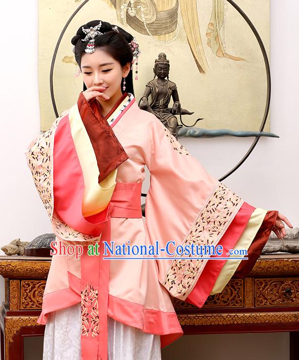 Chinese TV Drama Beauty Costume Ancient Theatrical Costumes Historical Clothing and Hair Jewelry Complete Set for Women