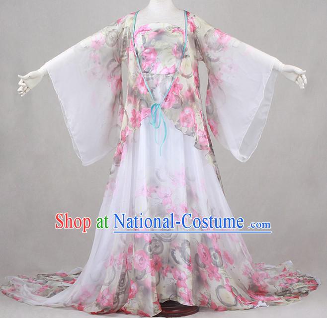 Chinese TV Drama Beauty Costume Ancient Theatrical Costumes Historical Clothing and Hair Jewelry Complete Set for Women