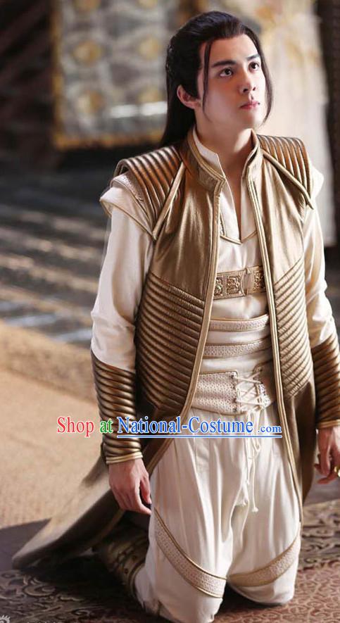 Ancient Chinese Swordsman Costumes Complete Set for Men