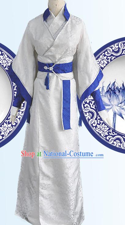 Ancient Chinese Scholar Costumes Complete Set for Men