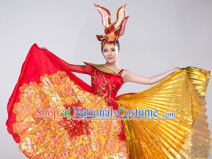 Chinese Folk Dance Costume for Women or Girls