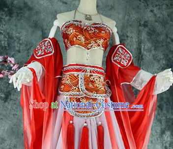 Ancient Chinese Stage Royal Dress National Costume Halloween Costumes Hanfu Chinese Dresses Chinese Clothing