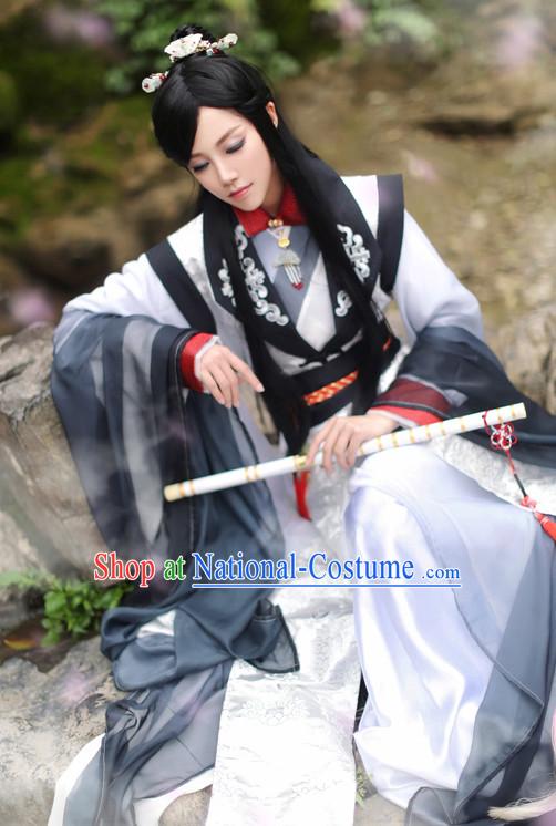 Chinese Ancient Knight Costume National Costumes Stage Play Dramas Drama Costume for Men