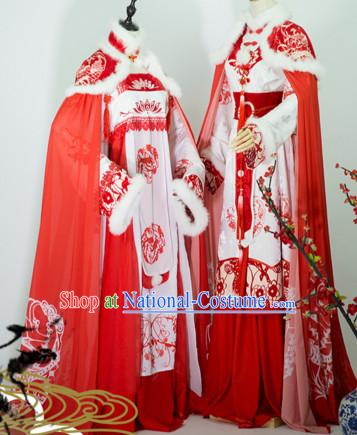 Top Chinese Ancient Bridal Guzhuang Hanfu Women s Clothing _ Apparel Chinese Traditional Dress Theater and Reenactment Costumes Complete Set