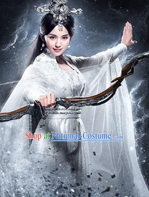 Chinese Ancient Women s Clothing _ Apparel Chinese Traditional Dress Theater and Reenactment Costumes and Hat Complete Set