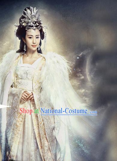 Top Chinese Ancient Women s Clothing _ Apparel Chinese Traditional Dress Theater and Reenactment Costumes and Hat Complete Set