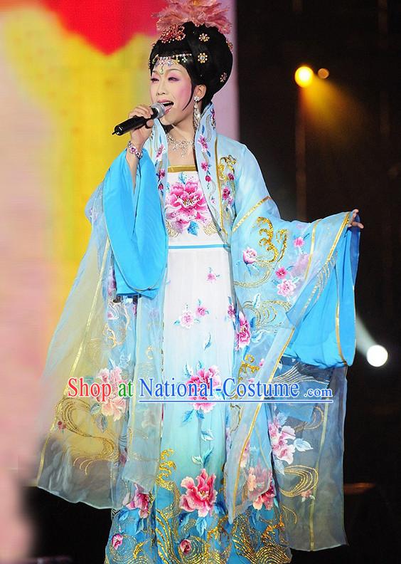 Chinese Ancient Women s Clothing _ Apparel Chinese Traditional Dress Theater and Reenactment Costumes and Hat Complete Set