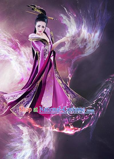 Ancient Chinese Princess Hanfu Dress Hanbok Kimono Phoenix Costume Ancient Cosplay Palace Costume Dresses Complete Set