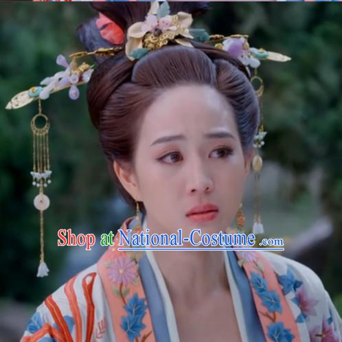 Princess Hanfu Hair Accessories Headpiece Headdress Phoenix Crown Hair Decoration Head Hairpin Accessories Comb Wedding Headwear Hair Accessorie Head Dress