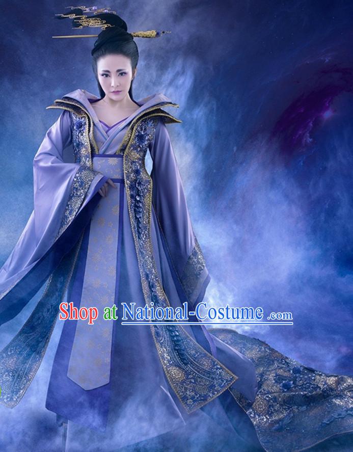 Ancient Chinese Princess Hanfu Dress Hanbok Kimono Phoenix Costume Ancient Cosplay Palace Costume Dresses Complete Set