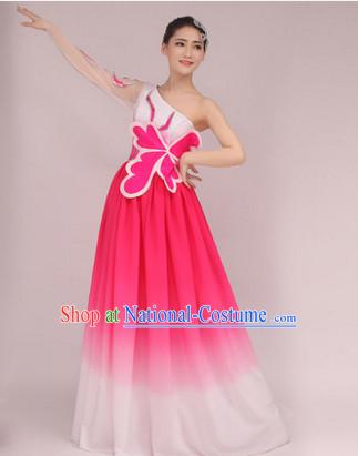 Chinese Butterfly Dance Costume Dance Costumes Fan dance Umbrella Ribbon Fans Water Sleeve Dancer Dancing Costumes Complete Set